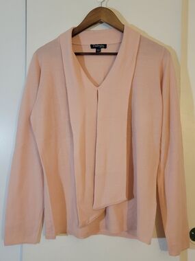 Chadwicks Pink V-Neck Tie-Front Women's Top